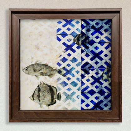 Indigo Machli Wall Art