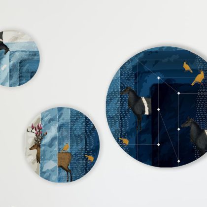 Deep Ocean Round Frame