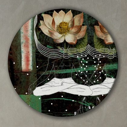 Emerald Green Round Art