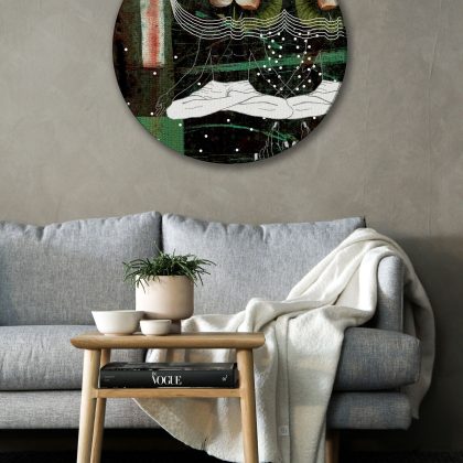 Emerald Green Round Art