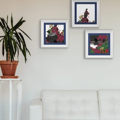 Flora Fountain Wall Art Sets