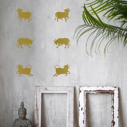 Cows Of Pichwai (Gold)